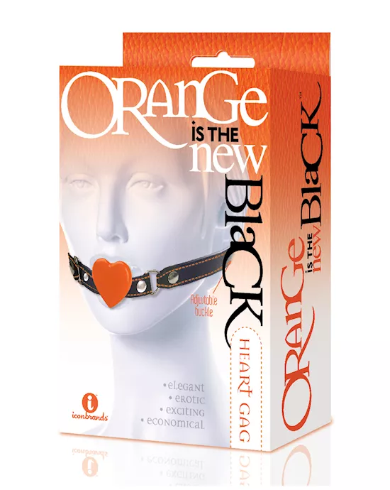 The 9's Orange is the New Black Silicone Heart Gag