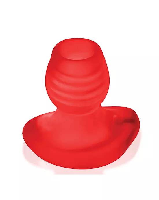 Oxballs Glowhole 1 Hollow Buttplug w/LED Insert Small - Red Morph