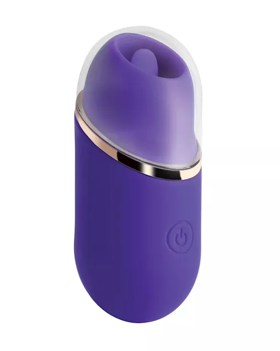 Abby Mini Clit Licking Vibrator Tongue Sex Toy - Purple