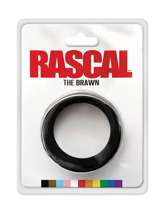 Rascal The Brawn Silicone Cock Ring  Black