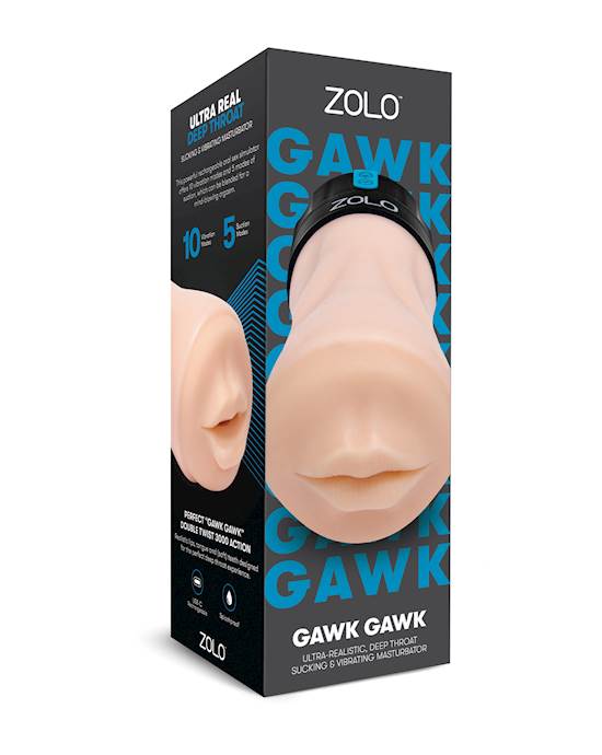 ZOLO Gawk Gawk Deep Throat Vibrating Masturbator  Ivory