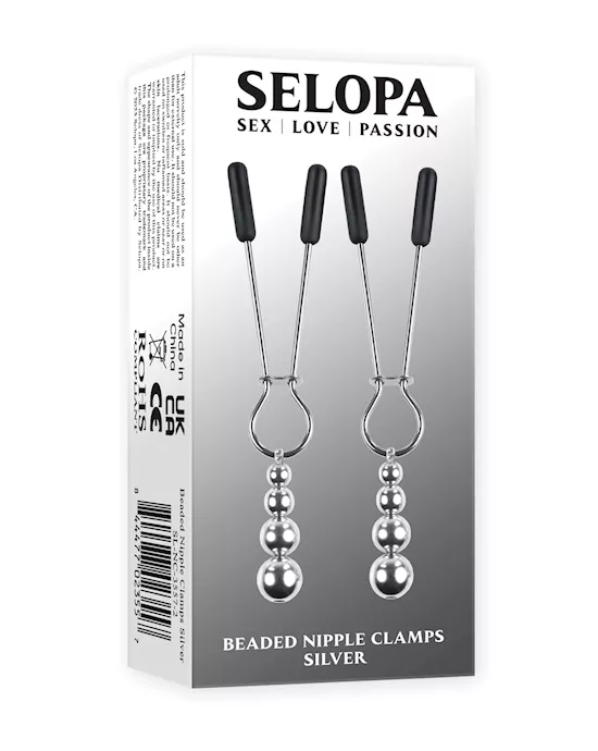 Selopa Beaded Nipple Clamps - Silver