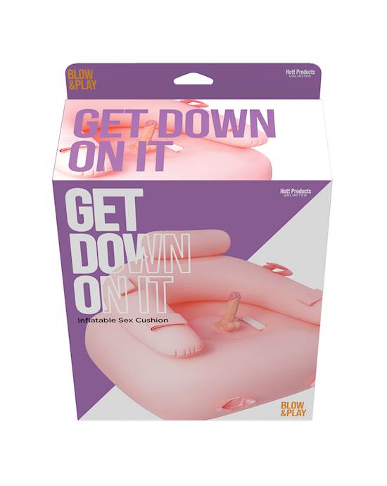 Get Down On It Inflatable Cushion wRemote Controlled Dildo amp WristLeg Strap