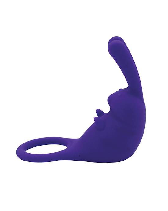 Natalie039s Toy Box The Cock Hopper Cock Ring amp Bullet Vibrator  Purple