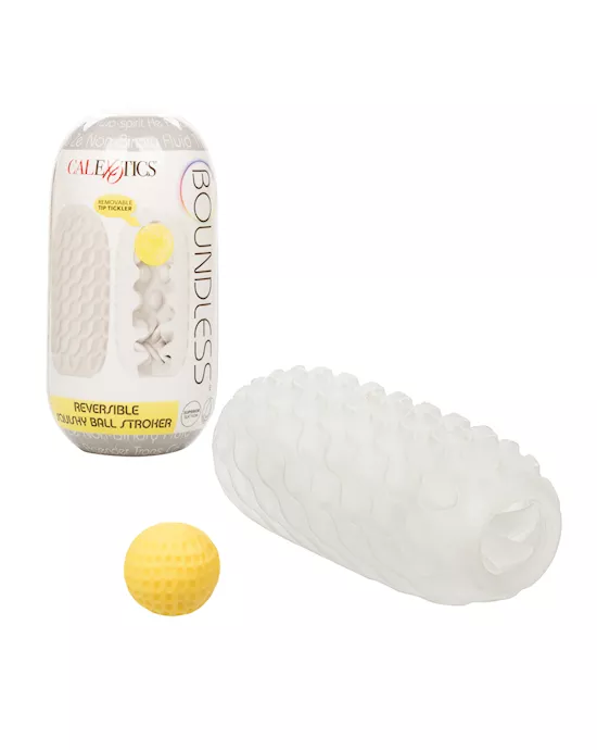 Boundless Reversible Squishy Ball Stroker - Yellow