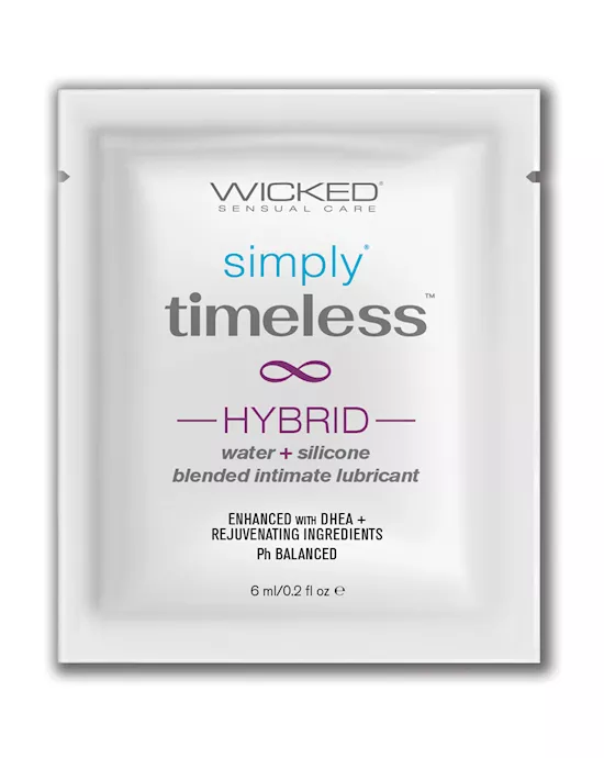 Wicked Sensual Care Simply Timeless Hybrid Water & Silicone Lubricant - .2 oz