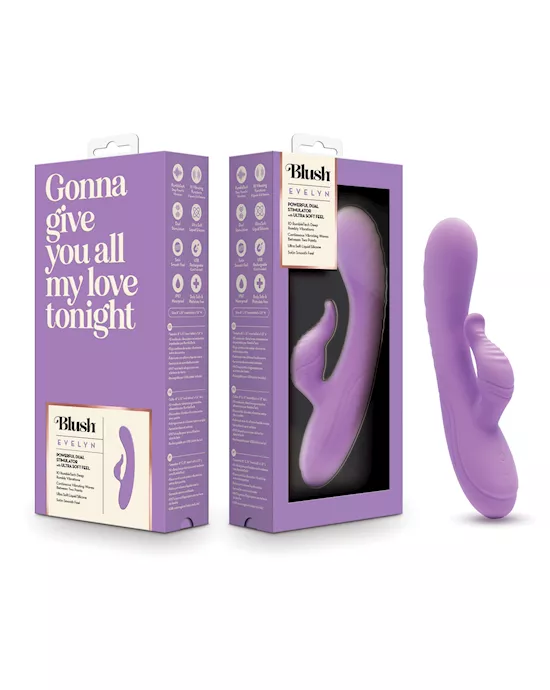 Blush Evelyn Rabbit Vibrator - Purple