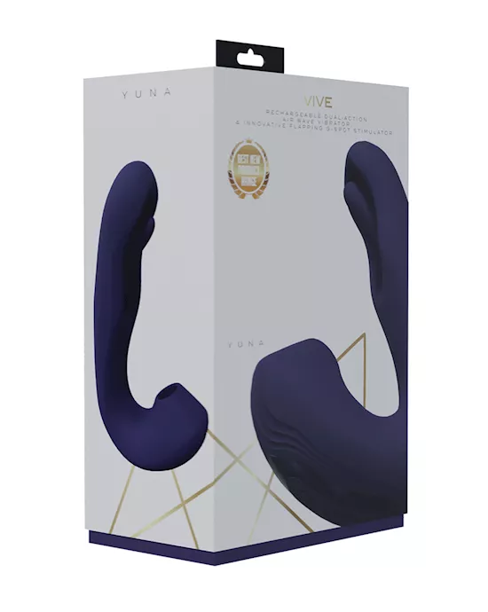 Shots Vive Yuna Dual Action Airwave Vibrator & G-Spot Stimulator - Purple