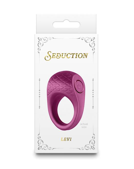 Seduction Levi Cock Ring  Metallic Burgundy
