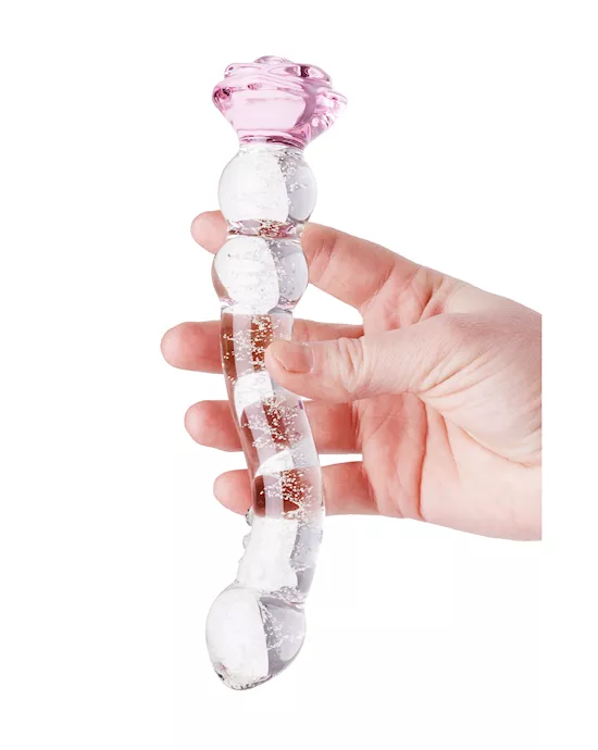 Glow In The Dark G-Spot Rose Glass Massager