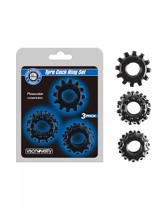 Super-Stretchy Tyre Cock Ring Set