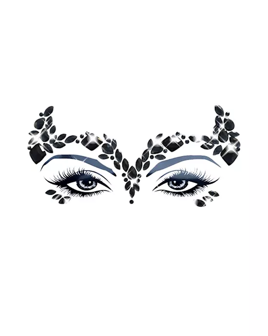 Maleficent Black Gothic Queen Crystal Jewel Face Sticker