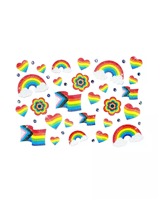 Loud and Proud Pride Glitter Body and Face Stickers