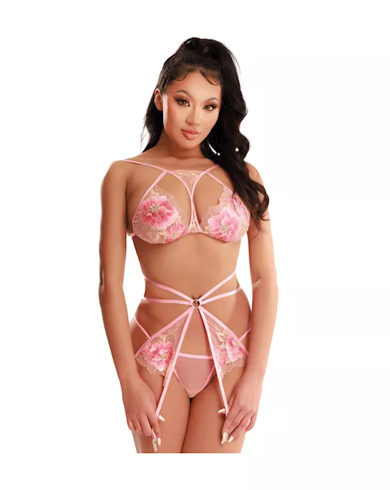 Flowery Lingerie Set