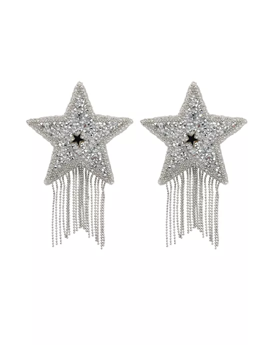 Silver Nipple Pasties With Tassels
