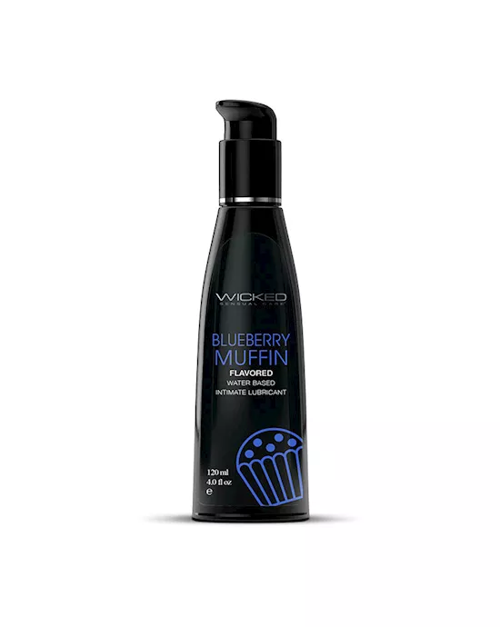 Wicked Aqua Blueberry Muffin Flavoured Water Based Lubricant 120ml