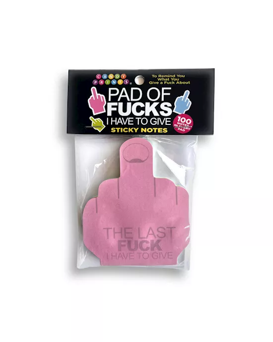 Last Fuck I Have To Give Sticky Notes 100 Pack