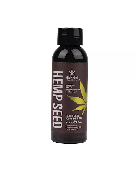Hemp Seed Massage & Body Oil Beach Daze Coconut & Pineapple Scented 59ml