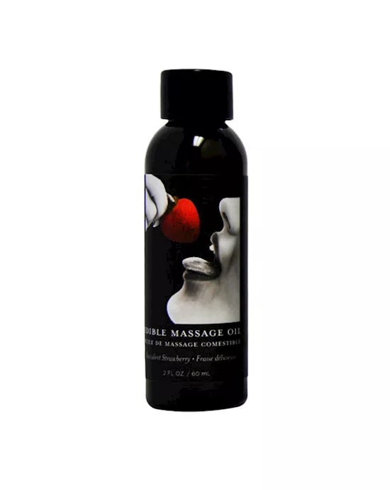 Edible Succulent Strawberry Flavoured Massage Oil 59ml