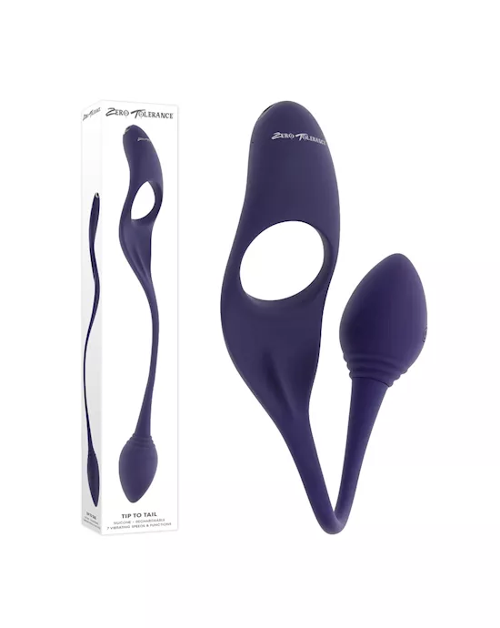 Zero Tolerance Tip To Tail Vibrating Butt Plug with Vibrating Cock Ring