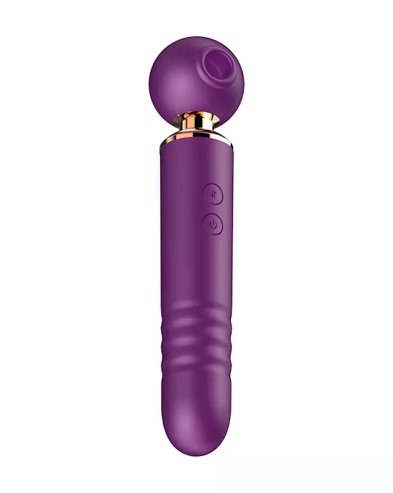 Amethyst Thrusting Wand Vibrator