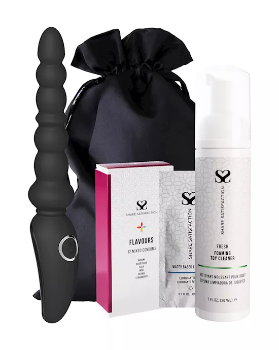 Amore Beaded Vibrating Massage Wand - Essentials Bundle