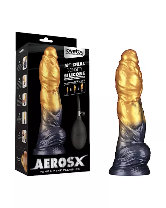 AeroSX Dual Density Inflatable Dildo 10 Inch
