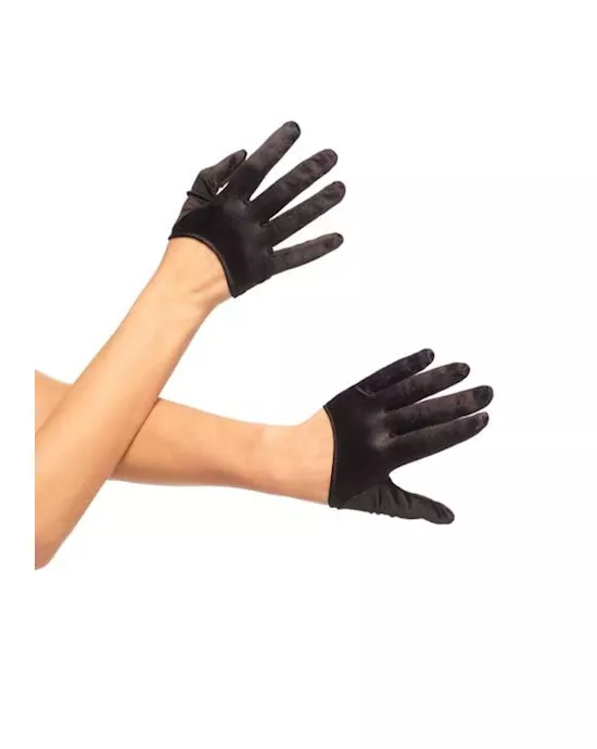 Mini Cropped Satin Gloves