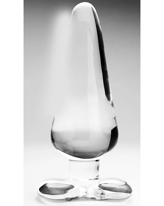 Clear Glass Spade Plug L