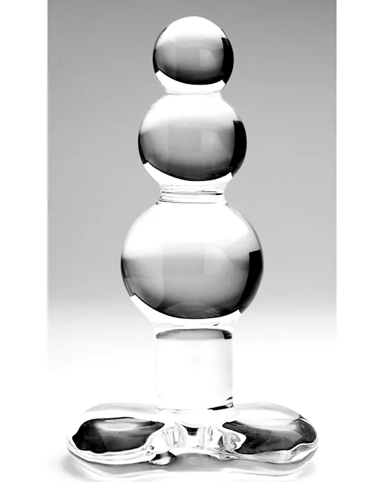 Clear Glass Beaded Plug S