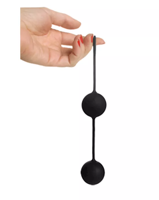 Twin Silicone BenWa Beads Black